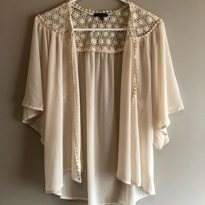 Ivory see-through cover up